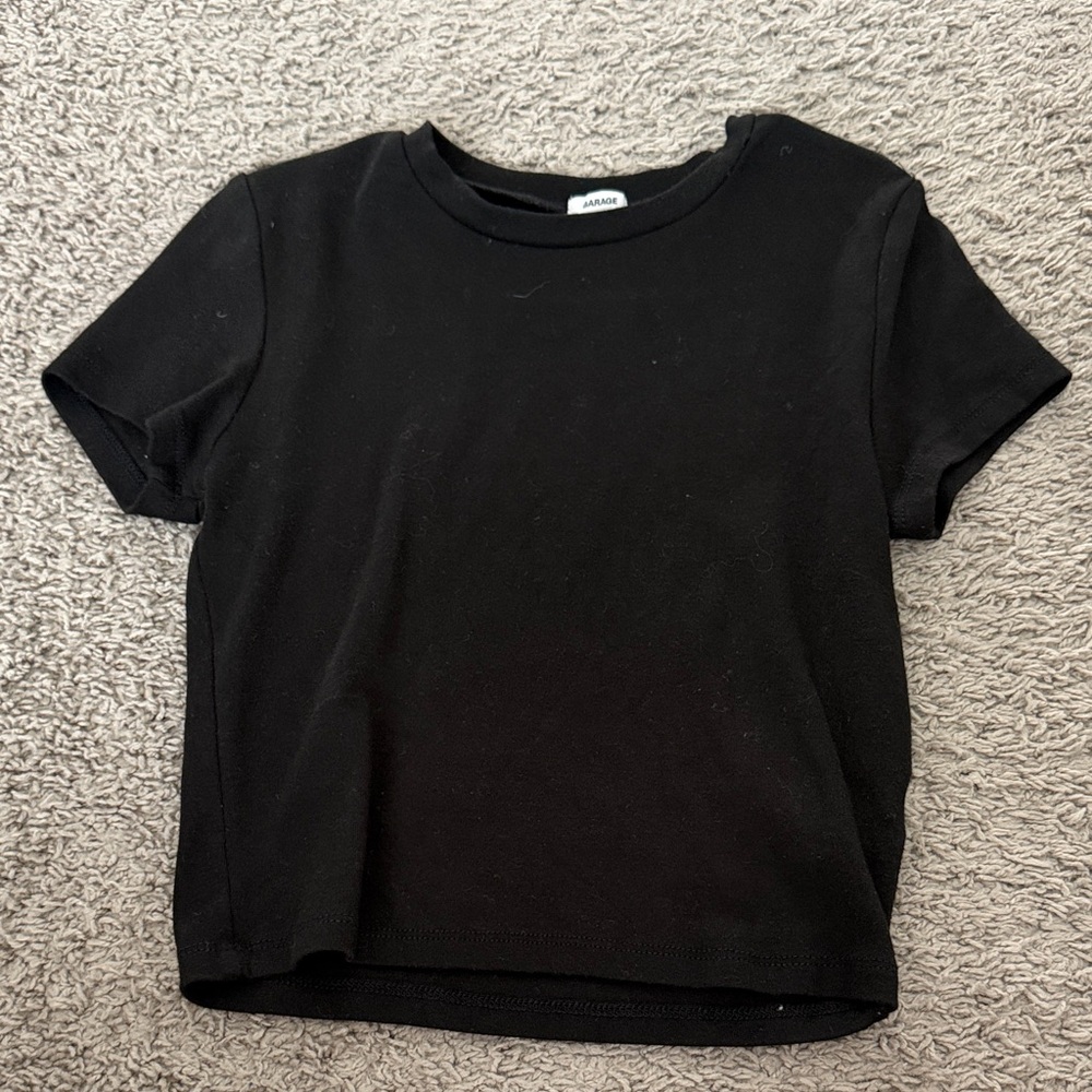 Garage Black Crop Top